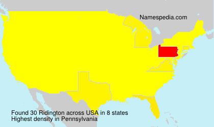 Surname Ridington in USA Surname Ridington in USA