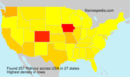 Surname Ridnour in USA Surname Ridnour in USA