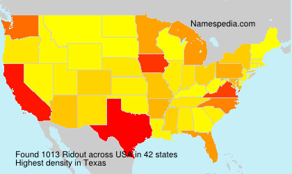 Surname Ridout in USA Surname Ridout in USA