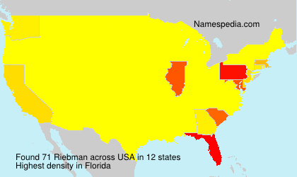 Surname Riebman in USA Surname Riebman in USA
