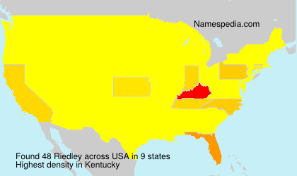 Surname Riedley in USA Surname Riedley in USA