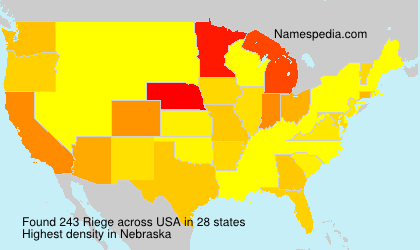 Surname Riege in USA Surname Riege in USA