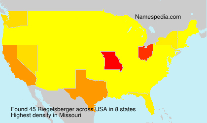 Surname Riegelsberger in USA