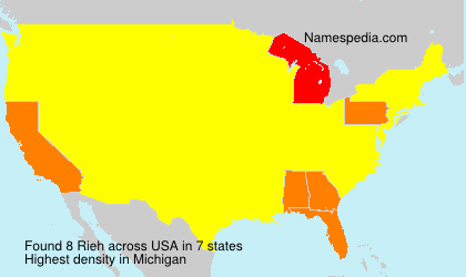 Surname Rieh in USA Surname Rieh in USA