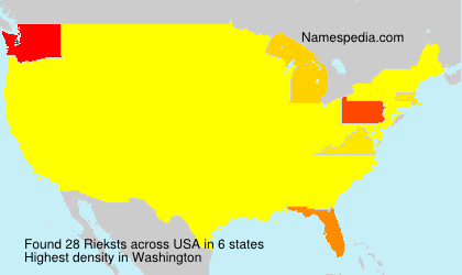Surname Rieksts in USA Surname Rieksts in USA