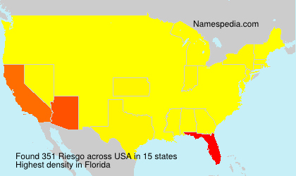 Surname Riesgo in USA