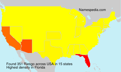 Surname Riesgo in USA Surname Riesgo in USA