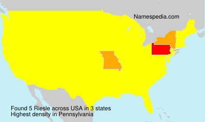Surname Riesle in USA