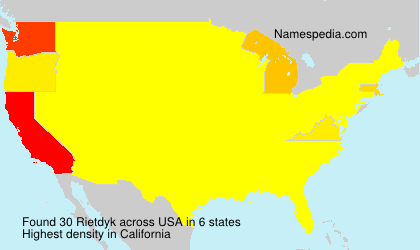 Surname Rietdyk in USA Surname Rietdyk in USA