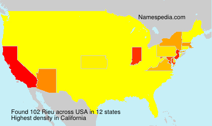 Surname Rieu in USA Surname Rieu in USA