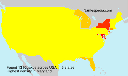Surname Rigakos in USA