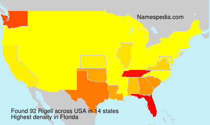 Surname Rigell in USA Surname Rigell in USA