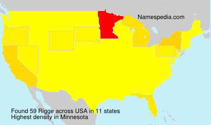 Surname Rigge in USA Surname Rigge in USA