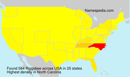 Surname Riggsbee in USA Surname Riggsbee in USA