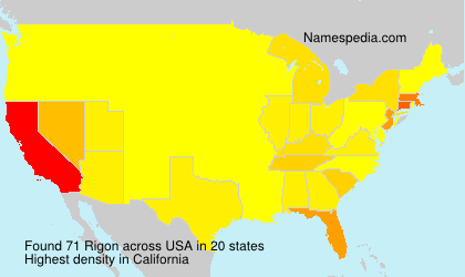 Surname Rigon in USA Surname Rigon in USA