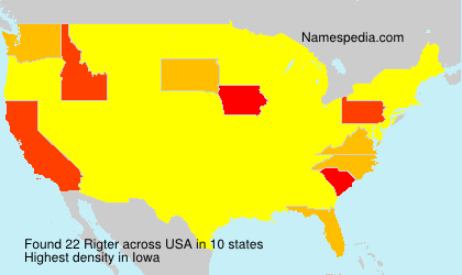 Surname Rigter in USA Surname Rigter in USA