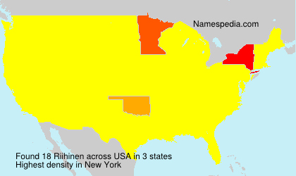 Surname Riihinen in USA Surname Riihinen in USA