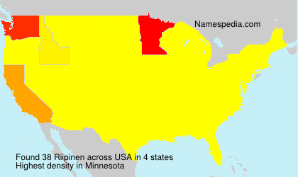 Surname Riipinen in USA Surname Riipinen in USA