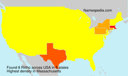 Surname Riitho in USA Surname Riitho in USA