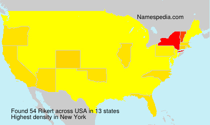 Surname Rikert in USA Surname Rikert in USA