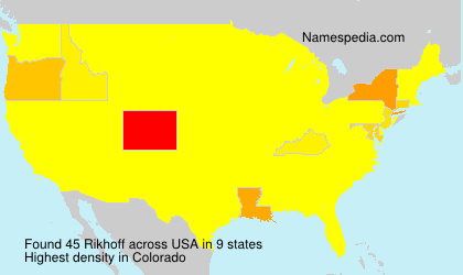 Surname Rikhoff in USA Surname Rikhoff in USA