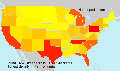 Surname Rimer in USA Surname Rimer in USA