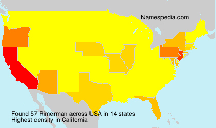 Surname Rimerman in USA Surname Rimerman in USA