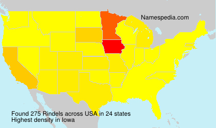 Surname Rindels in USA Surname Rindels in USA