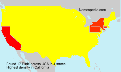 Surname Riniti in USA Surname Riniti in USA