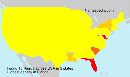 Surname Riorda in USA Surname Riorda in USA