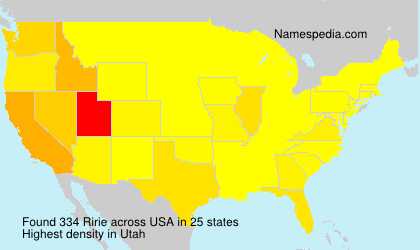 Surname Ririe in USA Surname Ririe in USA