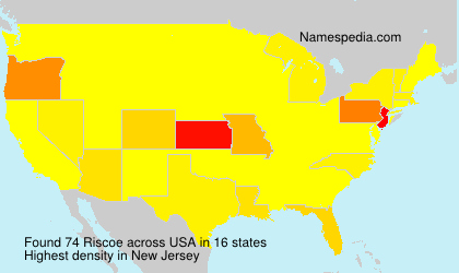 Surname Riscoe in USA Surname Riscoe in USA