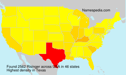 Surname Risinger in USA Surname Risinger in USA