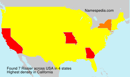 Surname Rissier in USA