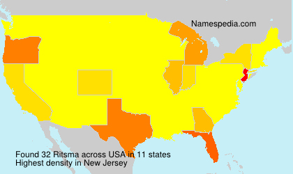 Surname Ritsma in USA Surname Ritsma in USA