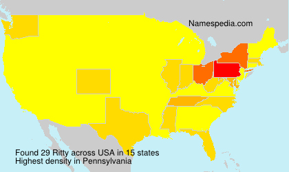 Surname Ritty in USA Surname Ritty in USA