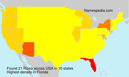 Surname Rizea in USA