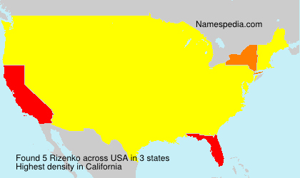 Surname Rizenko in USA Surname Rizenko in USA