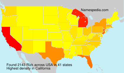 Surname Rizk in USA Surname Rizk in USA