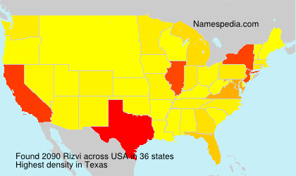 Surname Rizvi in USA Surname Rizvi in USA