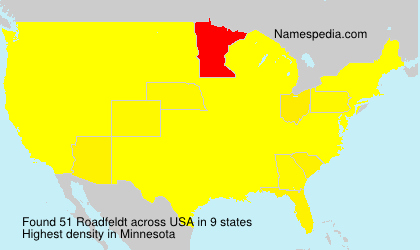 Surname Roadfeldt in USA Surname Roadfeldt in USA