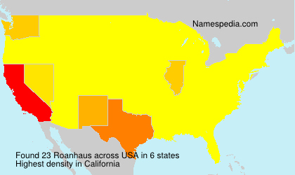 Surname Roanhaus in USA