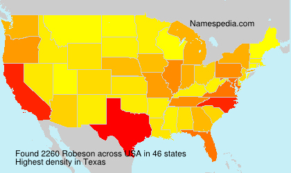 Surname Robeson in USA Surname Robeson in USA