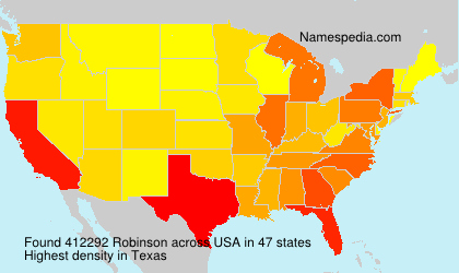 Surname Robinson in USA Surname Robinson in USA