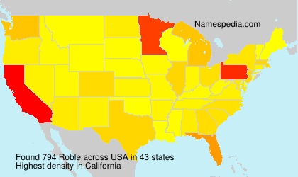 Surname Roble in USA Surname Roble in USA