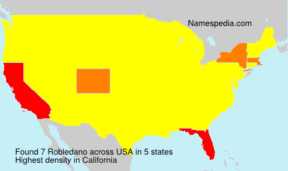Surname Robledano in USA Surname Robledano in USA
