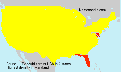 Surname Roboubi in USA Surname Roboubi in USA