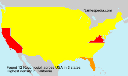 Surname Rocchiccioli in USA Surname Rocchiccioli in USA