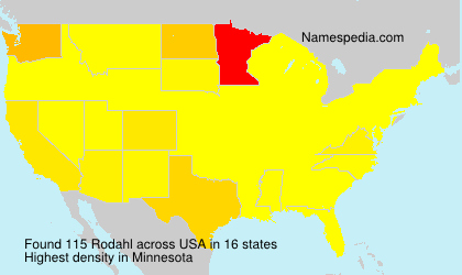 Surname Rodahl in USA Surname Rodahl in USA