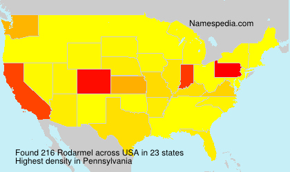 Surname Rodarmel in USA Surname Rodarmel in USA